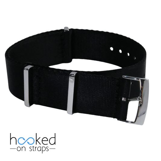 black omega mega seatbelt nato strap