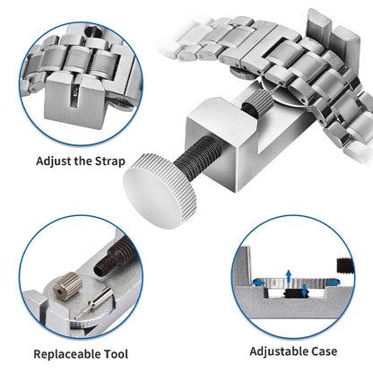 guide to adjust metal bracelets using the link removal tool