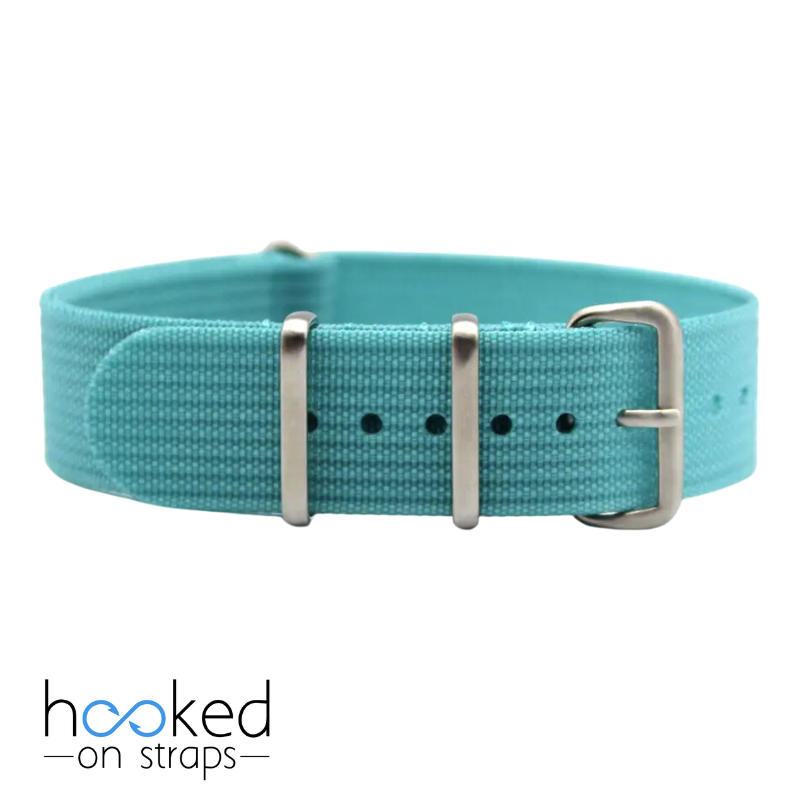 teal regular ribbed nato strap