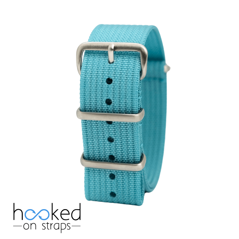 teal regular ribbed nato strap