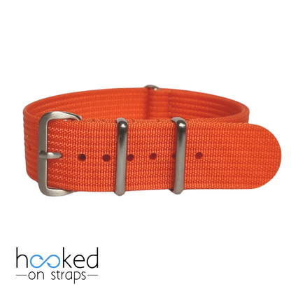 orange regular ribbed nato strap