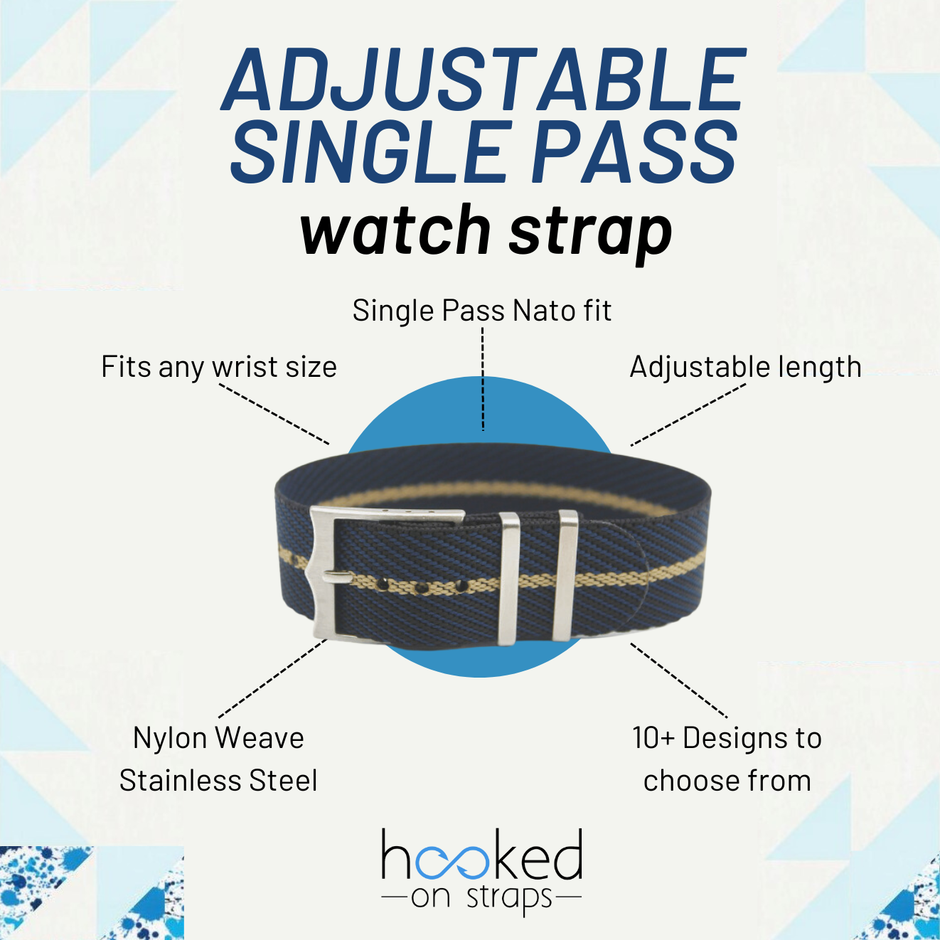 features of adjustable single pass nato strap