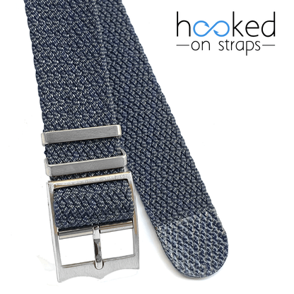 blue and white perlon strap