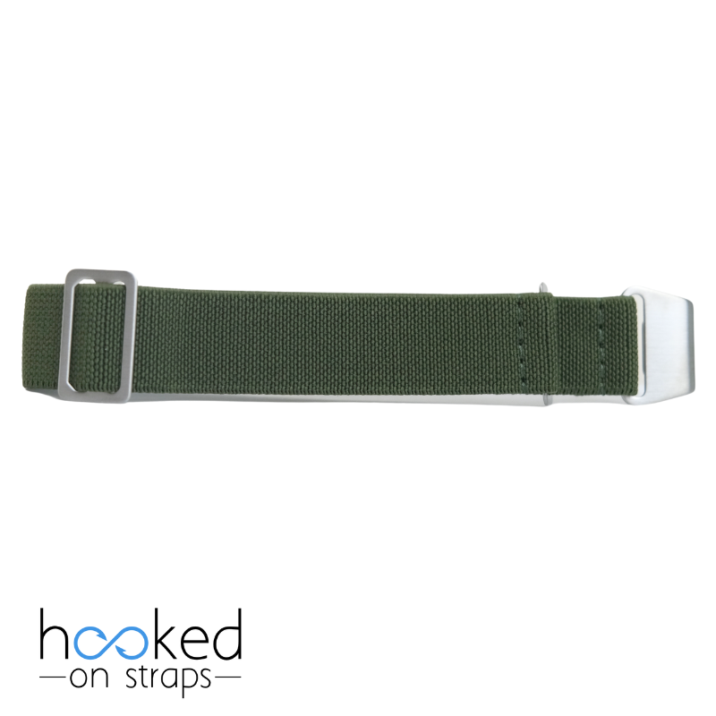 green elastic nato strap