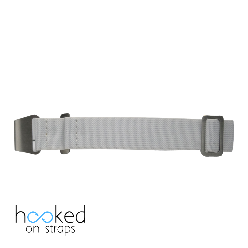 white elastic nato strap