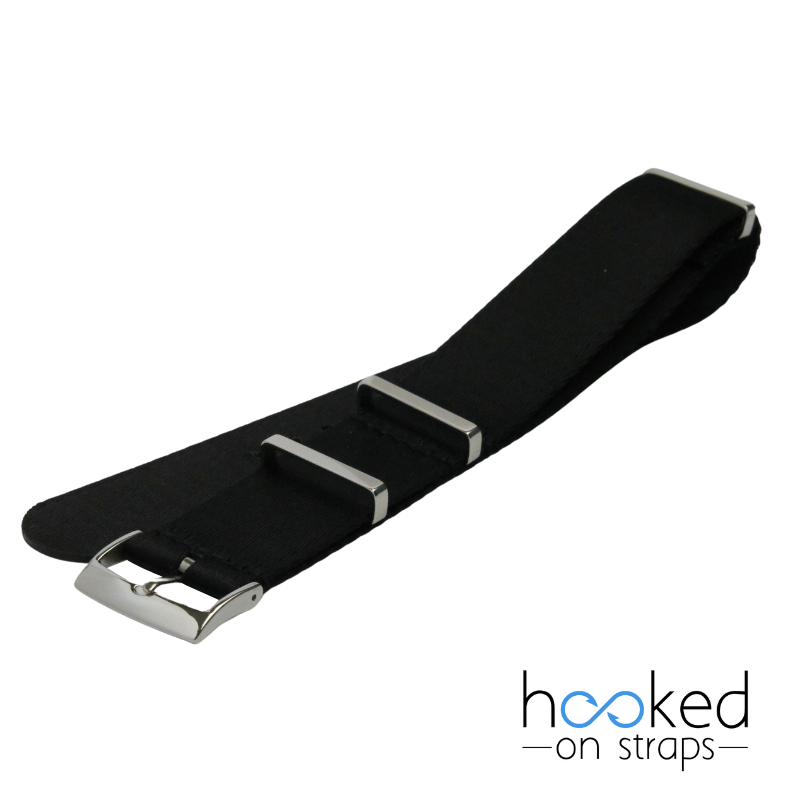 black omega mega seatbelt nato strap