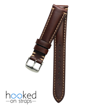 brown cordovan leather watch strap