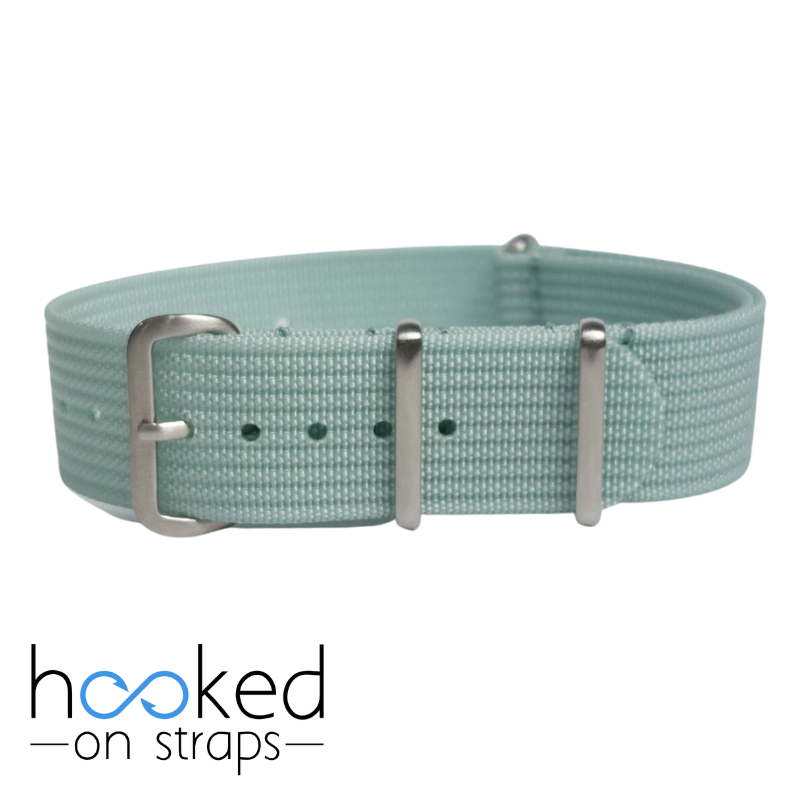 sky blue regular ribbed nato strap