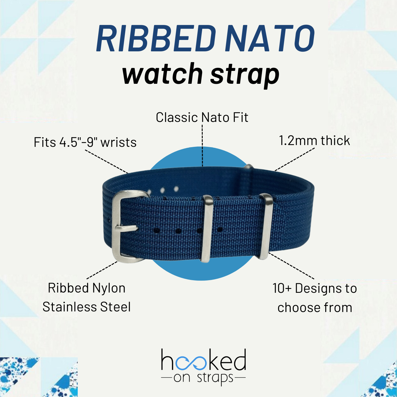 Regular Ribbed Nato - Ocean | Blue